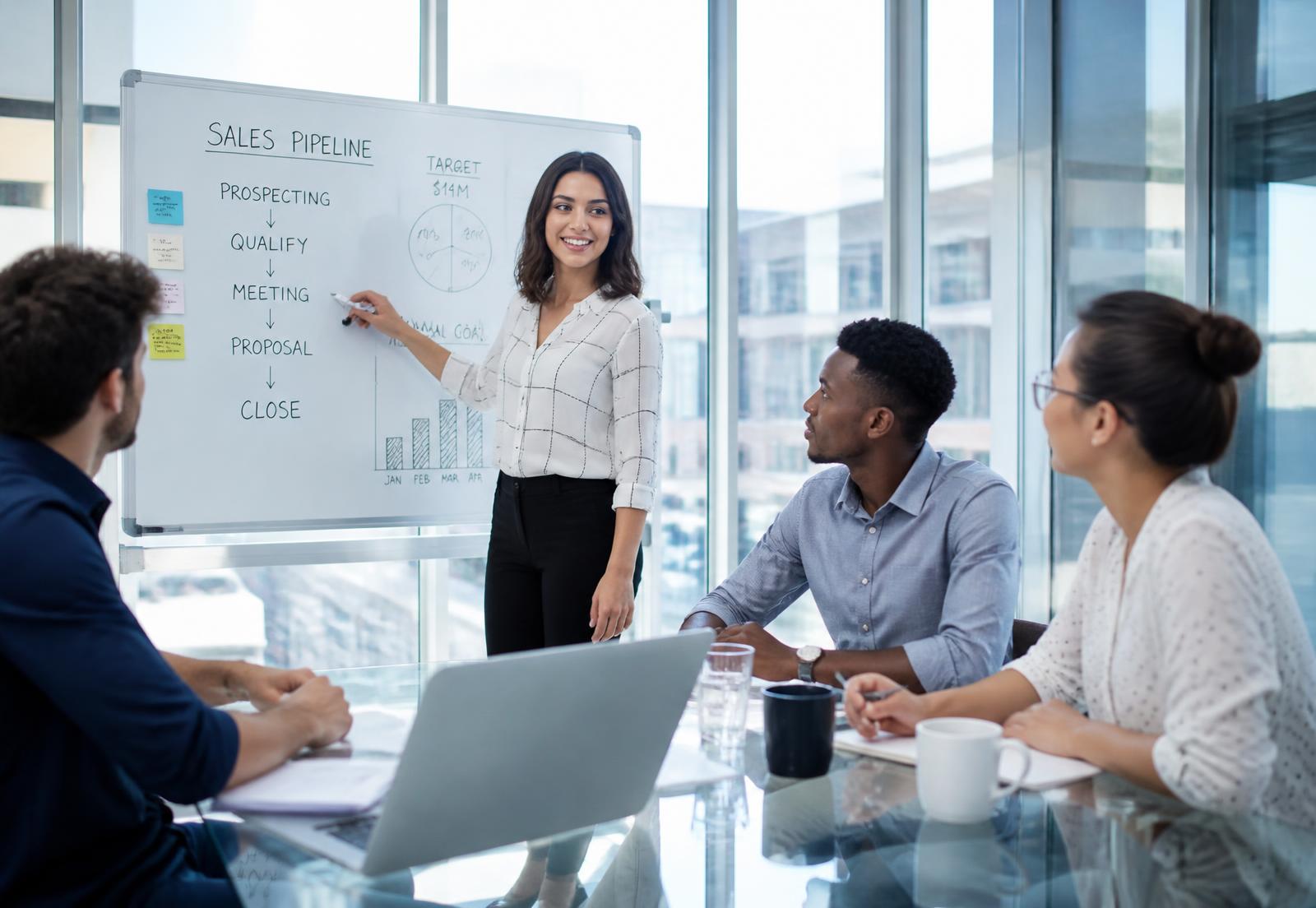 DIME Management professionals reviewing a market development plan together